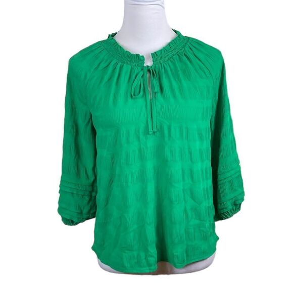 Simply Vera Vera Wang Woman’s Tie Neck Green Blouse, Size XS, NWT - Picture 4 of 10